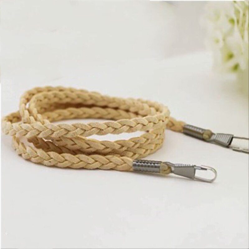 Woven Bag Chain Strap Replacement for Purse Handbag Shoulder Bag Accessories Bag Straps for Small Handbags Chain Strap: Biege