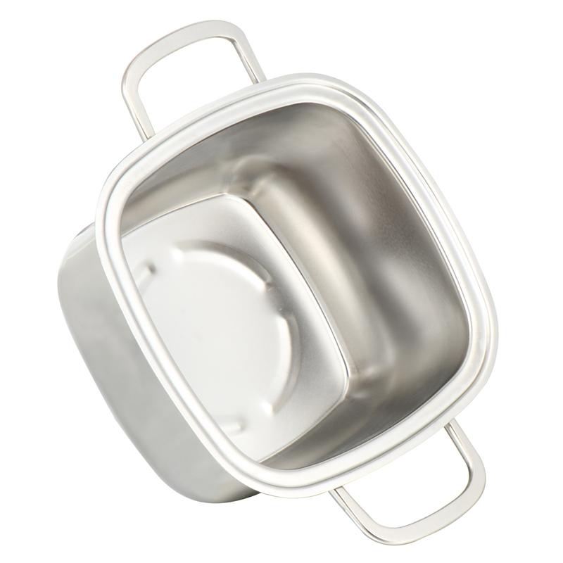 Olla de cocina de acero inoxidable, multifuncional, sin tapa, 1 ud.