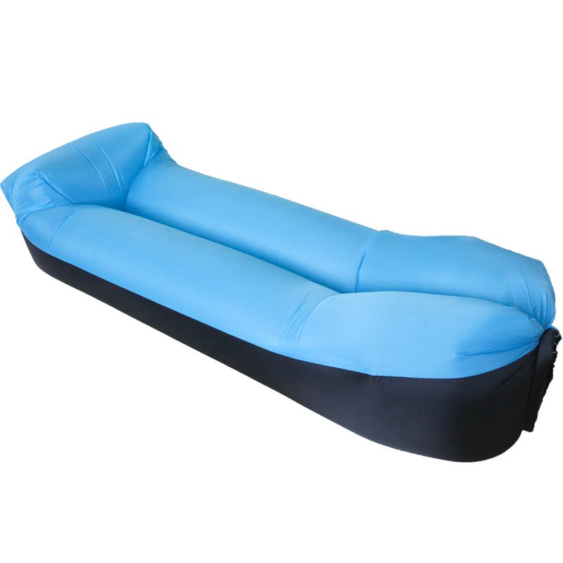 Udendørs oppustelig seng bærbar luft soveplads pad hurtigt fyldt airbag campingmåtte oppustelig madras med pude livredning