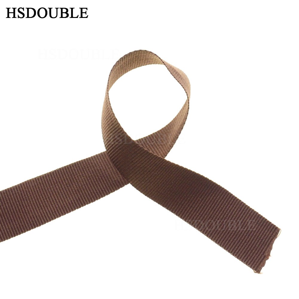 Polyester Nauha 25mm - 10 Yards/Pakka - Ympäristöystävällinen Ompeluun, Kengät, Tekstiilit: Ruskea