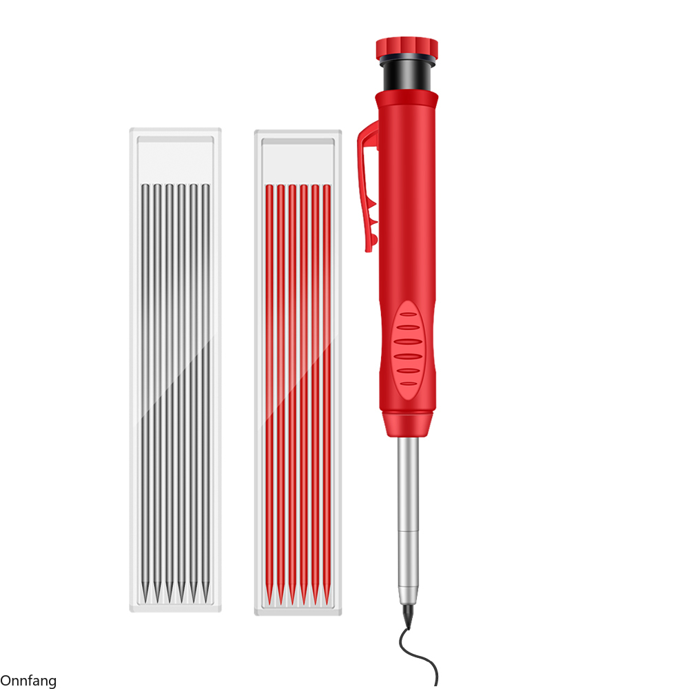 2.8mm Marking Mechanical Pencil Solid Carpenter Scriber Carpenter Scriber with Sharpener for Woodworking Drawing Stationery: Chocolate
