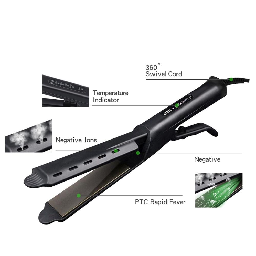 lisseur Hair straightener flat iron ion straight hair iron ceramic heating hair salon negative ion hair straightener prostownica