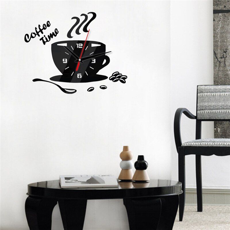 Mini 3D Acrylic Wall Clock Self Adhesive Wall Clock Silent Clock DIY Mirror Stickers Hanging Watch Background Wall Home Decor
