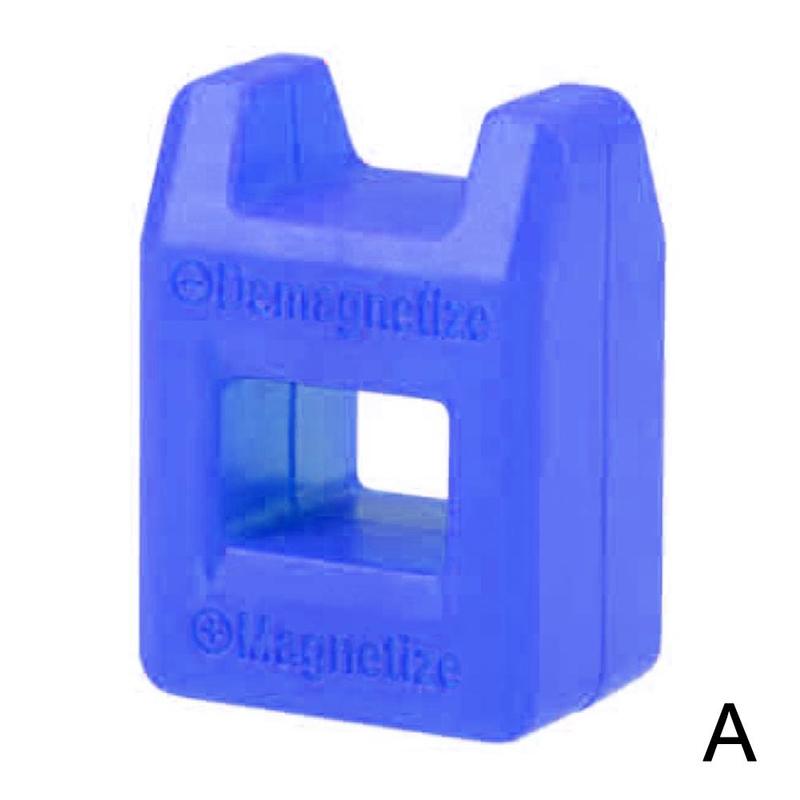 1 pçs mini 2 em 1 magnetizador desmagnetizador ferramenta chave de fenda alta qualidade cores magnéticas ferramenta casa desmagnetizador mão 4 o8m5: Blue