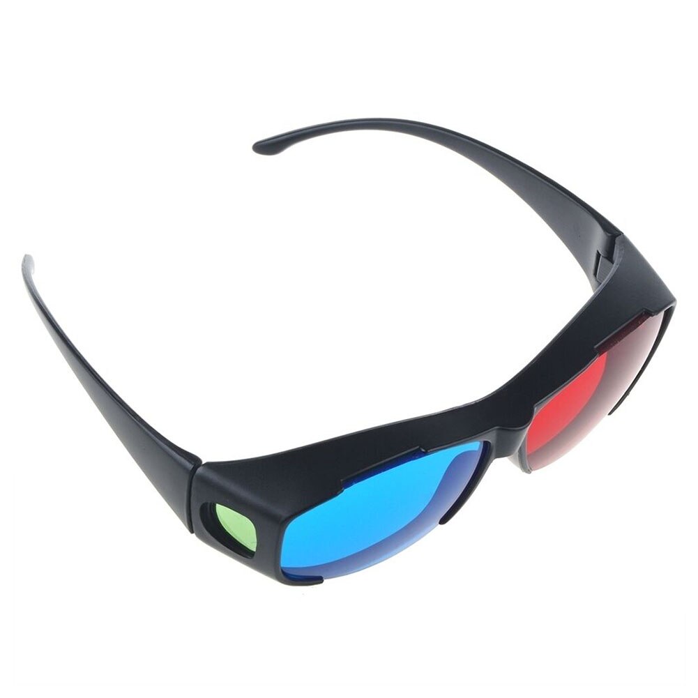 2pcs Easy Wear Movie TV 3D Glasses Red Blue Virtual Ultra Clear Dimensional Anaglyph Cinema Black Frame DVD Vision Game