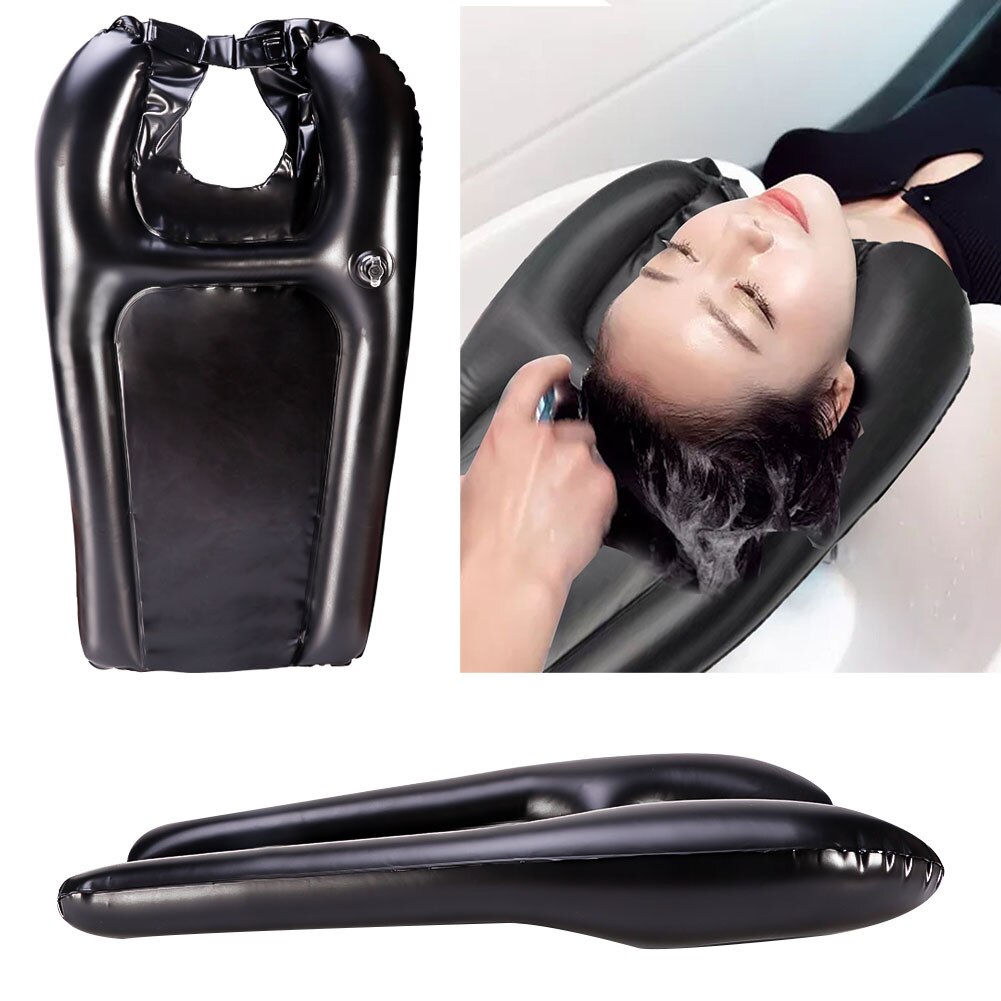 Bedridden Hair Washing Tray Shampoo Bowl Sink Home Basin Pvc Inflatable No Spills For Handicapped Portable Kids Seniors Salon