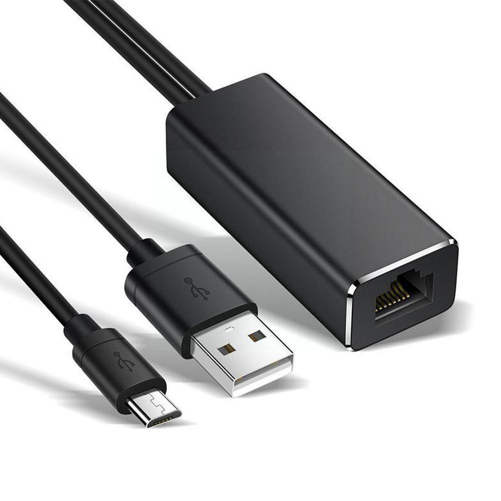 Adaptador Ethernet para Chromecast, USB 2,0 a RJ45 para Google Home, Chromecast 2 1, Ultra Audio Fire TV Stick, red Micro USB J7C2
