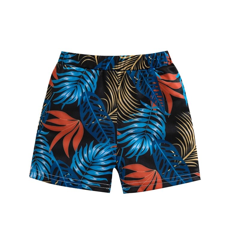 Søstre og brødre badetøj familie matchende badedragter børn baby dreng pige to dele stropper crop tops og badeshorts 0-5y: Blå / 3t
