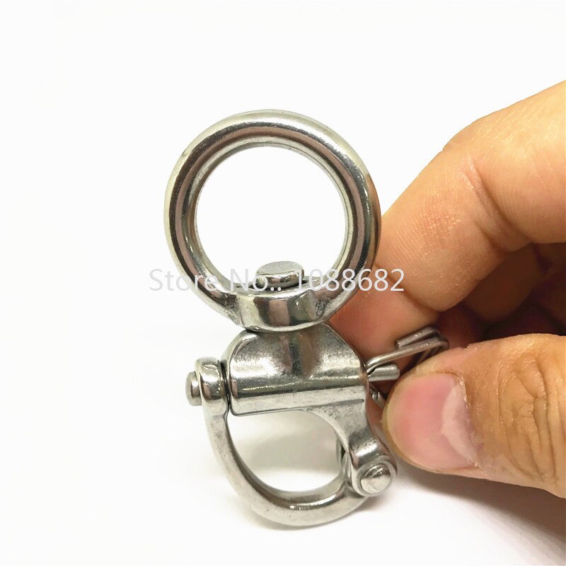 10PCS 65mm Bail Rigging Sailboat Swivel Snap Shackles 316 Stainless Steel Swivel Shackles