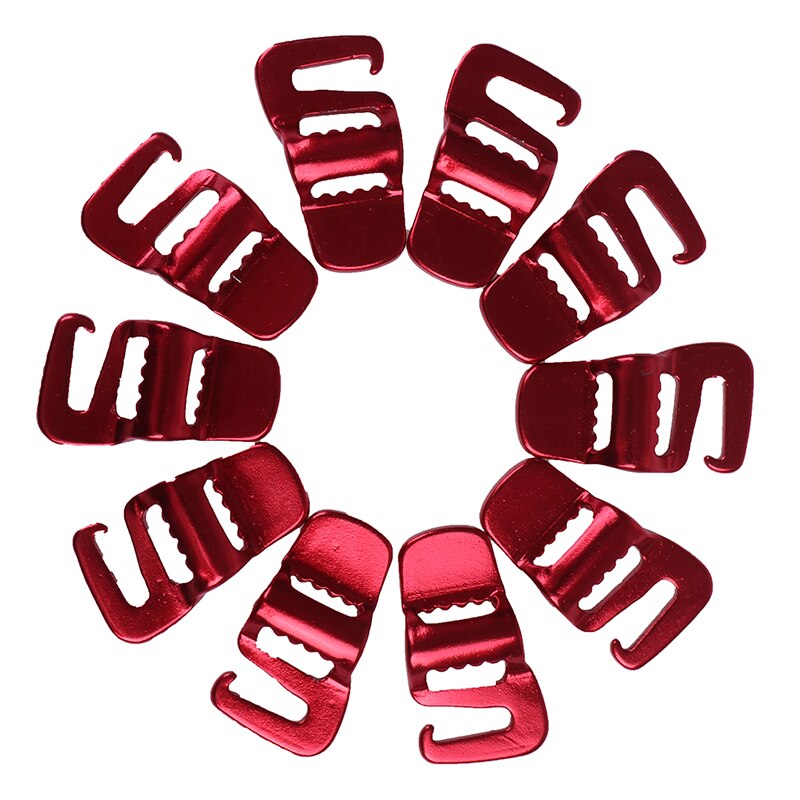 10Pcs Draagbare Rugzak Snelle Binding Gesp Bagage Pakket Aanscherping Gesp Tent Touw Spanner Haak Outdoor Gereedschap