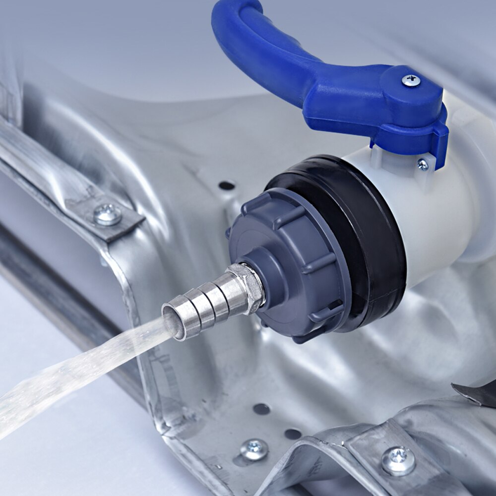 Plastic DN40/DN50/DN80 Active/integrated Butterfly Valve for IBC Tank Container 1000L Switch IBC Tank Adapter