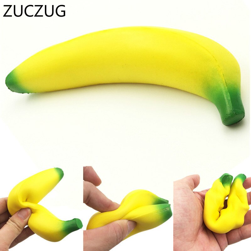 ZUCZUG Banane Squishy Langsam steigend Weihnachten Dekor Nette Jumbo Simulieren Telefon Riemen Anhänger quetschen betonen strecken Brot freundlicher