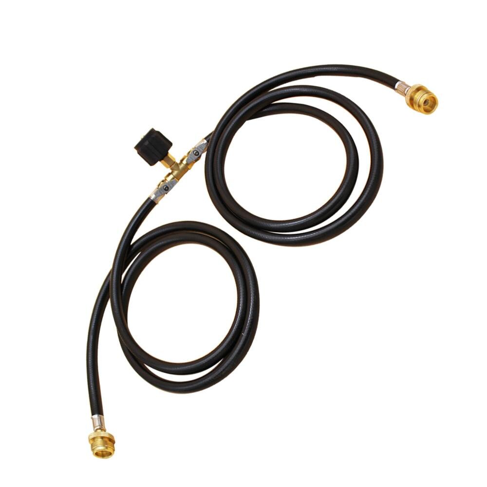 estilo 5 pies 2 vías Y divisor CGA tanque propano convertidor adaptador manguera para QCC1/Type1 20lbs tanque de Gas para parrilla para camping Stov