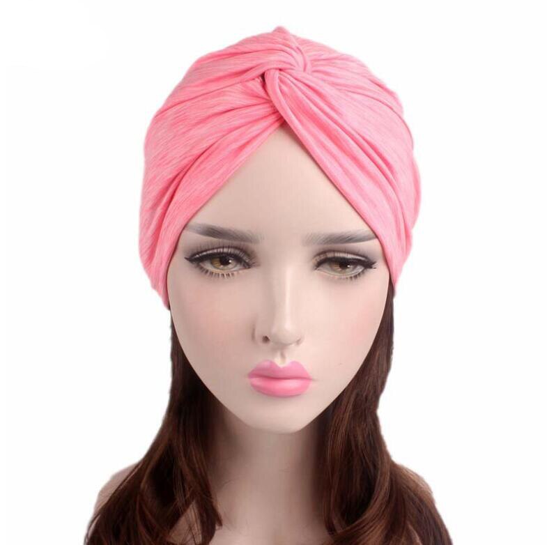 Vrouwen elastische twist tulband hoeden indiase hoeden yoga petten sport hoofddoek hoofdbanden vrouwen mutsen dames chemo pet