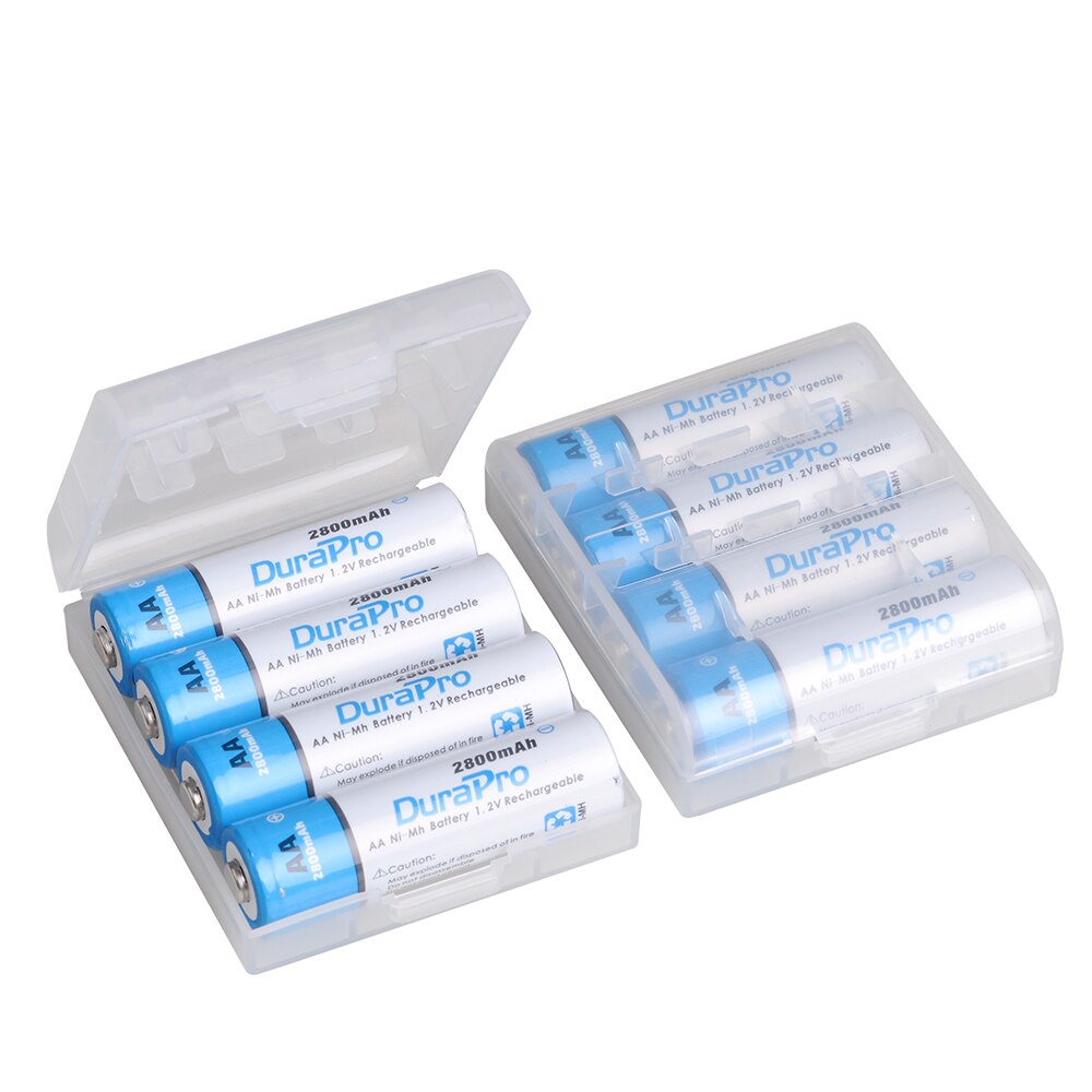 DuraPro 2800MAH AA or 1100mAH AAA Ni-MH Rechargeable Batteries for Camera, Calculator, MP3 Player ect: 8 AAA