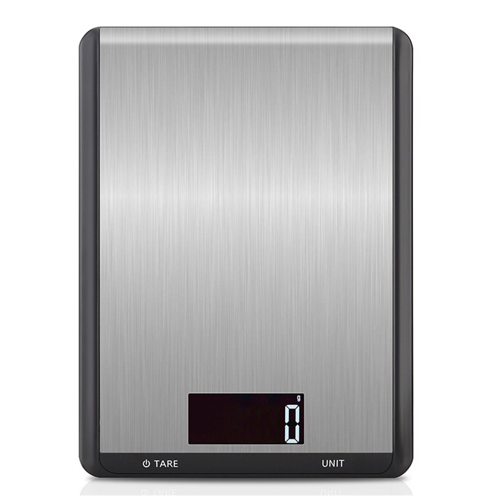 Digitale Skala 5kg/10kg Edelstahl Gleichgewicht Elektronische LCD Anzeige Maßstechen Messen Lebensmittel Gewicht Diät Waagen Küche zubehör: Schwarz 10KG-1g