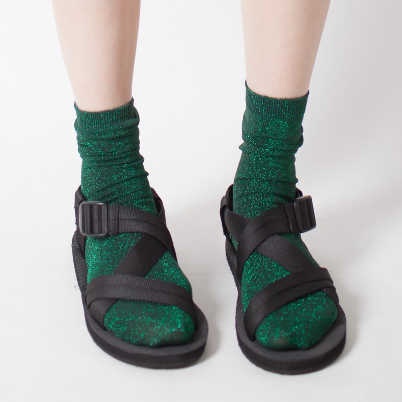 8 färger. snygga glitterstrumpor för kvinnor. glänsande ankelstrumpor i guld. casual damer ljusa retro sox högar strumpa kvinnliga meias