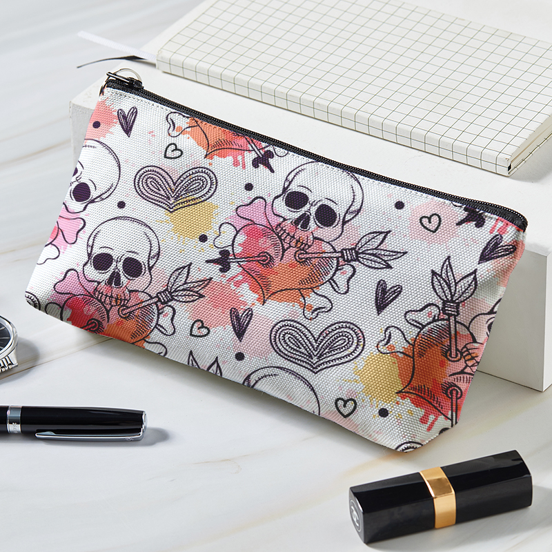 Tragbare frauen Lustige Karikatur 3D Schädel Kaninchen drucken Kosmetik Tasche Weibliche Nette machen-hoch Lagerung Beutel Organizer Schönheit Fällen