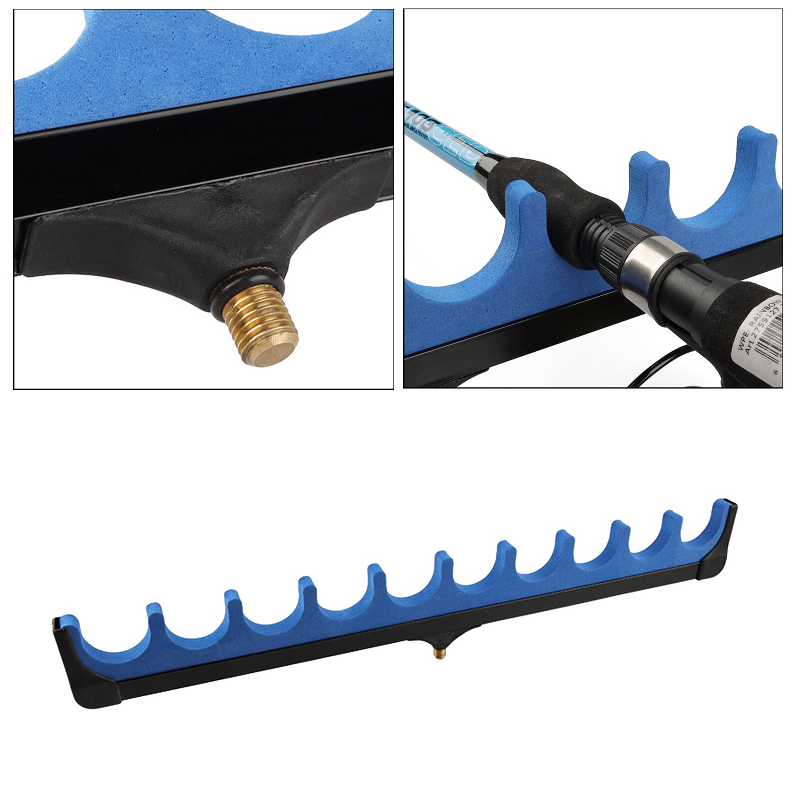 Fishing Rod Holder for 8/10 Rods Feeder Pod Stand Universal Carp Fishing Tripod Stand Fishing Pole Rest Head Rack Bracket: 50cm