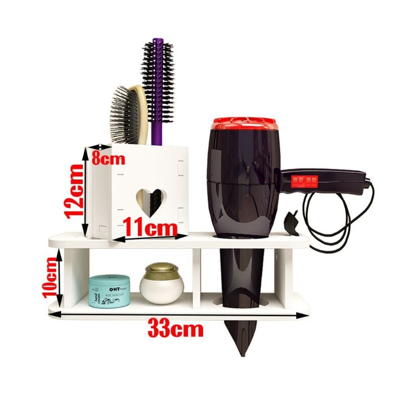 Bathroom PVC Board Waterproof Rack Bathroom Storage Rack Hair Dryer Toilet Toiletries Waterproof Free Punching Storage Cabinet: 1AA301005-4