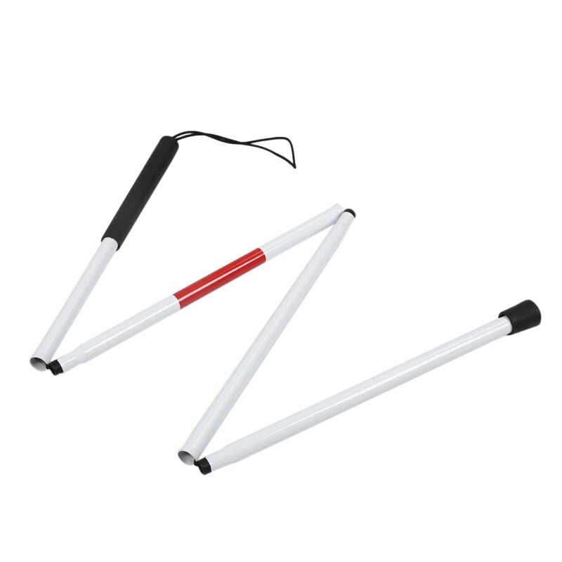 Visually Impaired Crutch Cane Blind Walking Stick Walker Aluminium Easy Folding