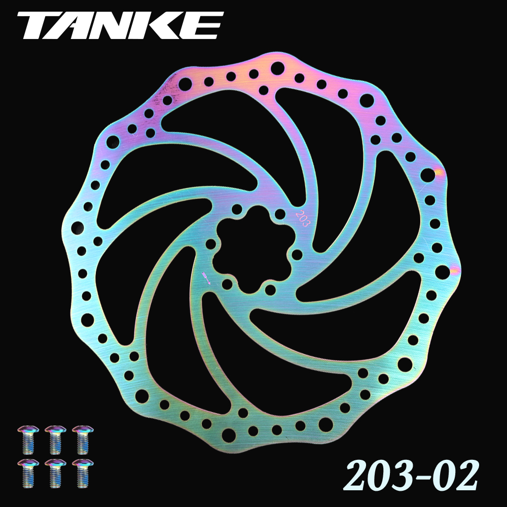 TANKE Bike Disc Brake 140 160 180 203 Rotors With Bolts Hydraulic Brake Road Mountain Bicycle MTB Oil Slick Rotor Bicycle Parts: MULTI