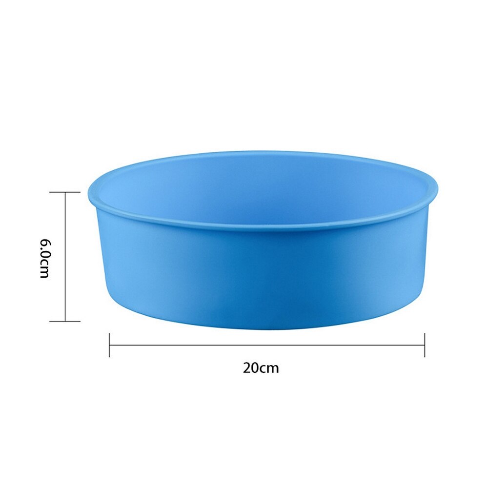 8-Inch Silicone Ronde Cake Bakken Pan Ijzer Non-stick Pan Bakken Pan Tray Met Willekeurige Kleuren Herhaald gebruik Non-stick Voedsel