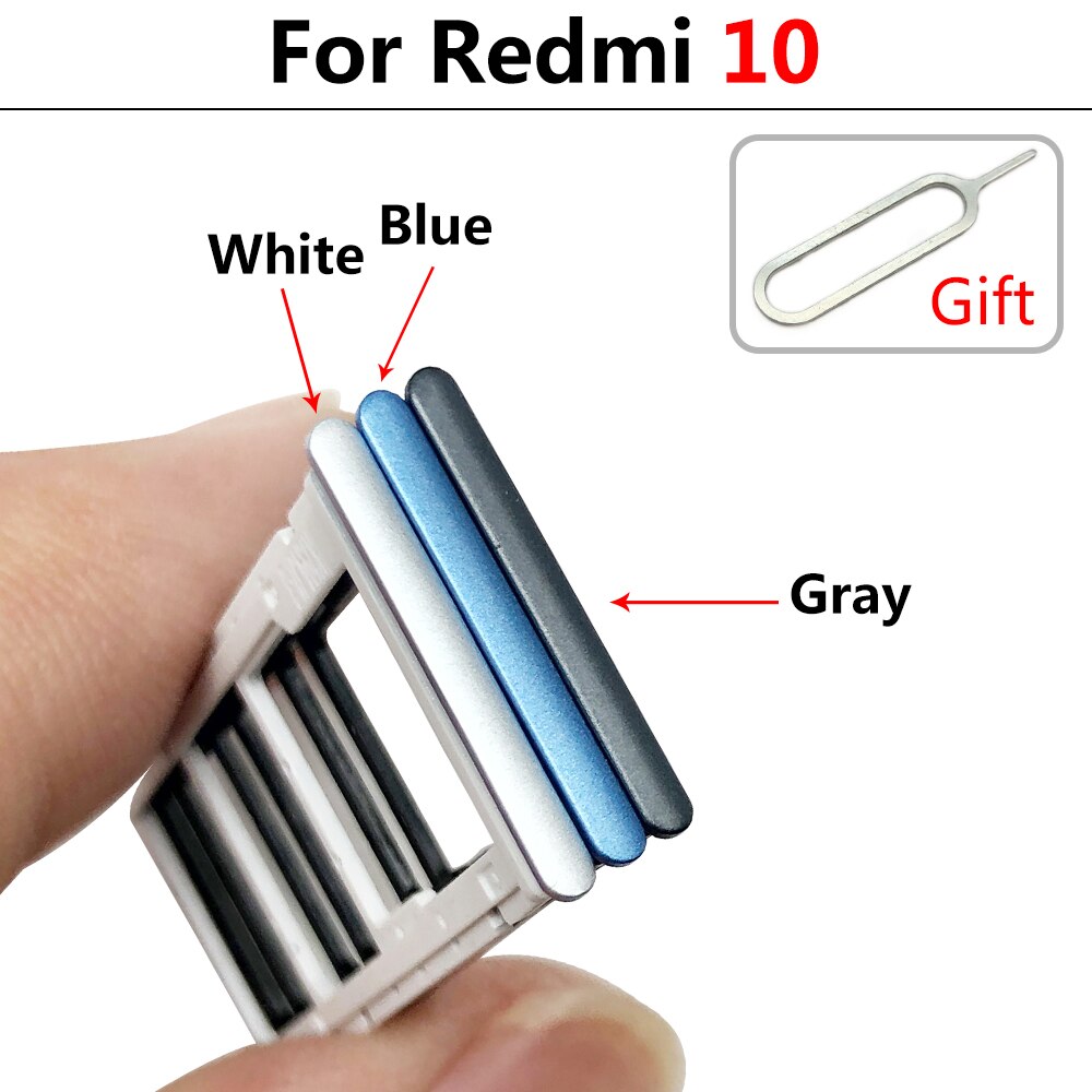 Support de carte SIM pour Xiaomi Redmi 10, support de carte SD, pièces de rechange