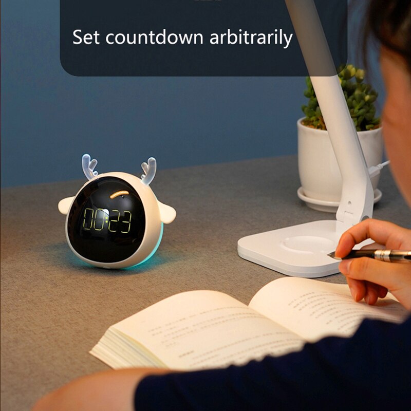 Cute Pet Sheep Deer Alarm Clock Intelligent Colorful Electronic Mini Digita Sleep Kids Desk Table Clock