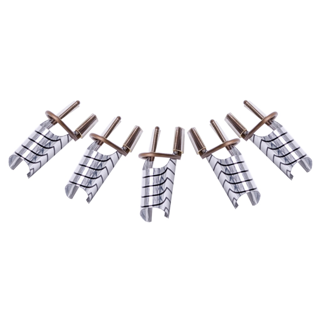 5pcs nail guide shapes UV Gel Acrylic Manicure Pedicure Nail Art Extensions Adjustable Ring Template Reusable Molds