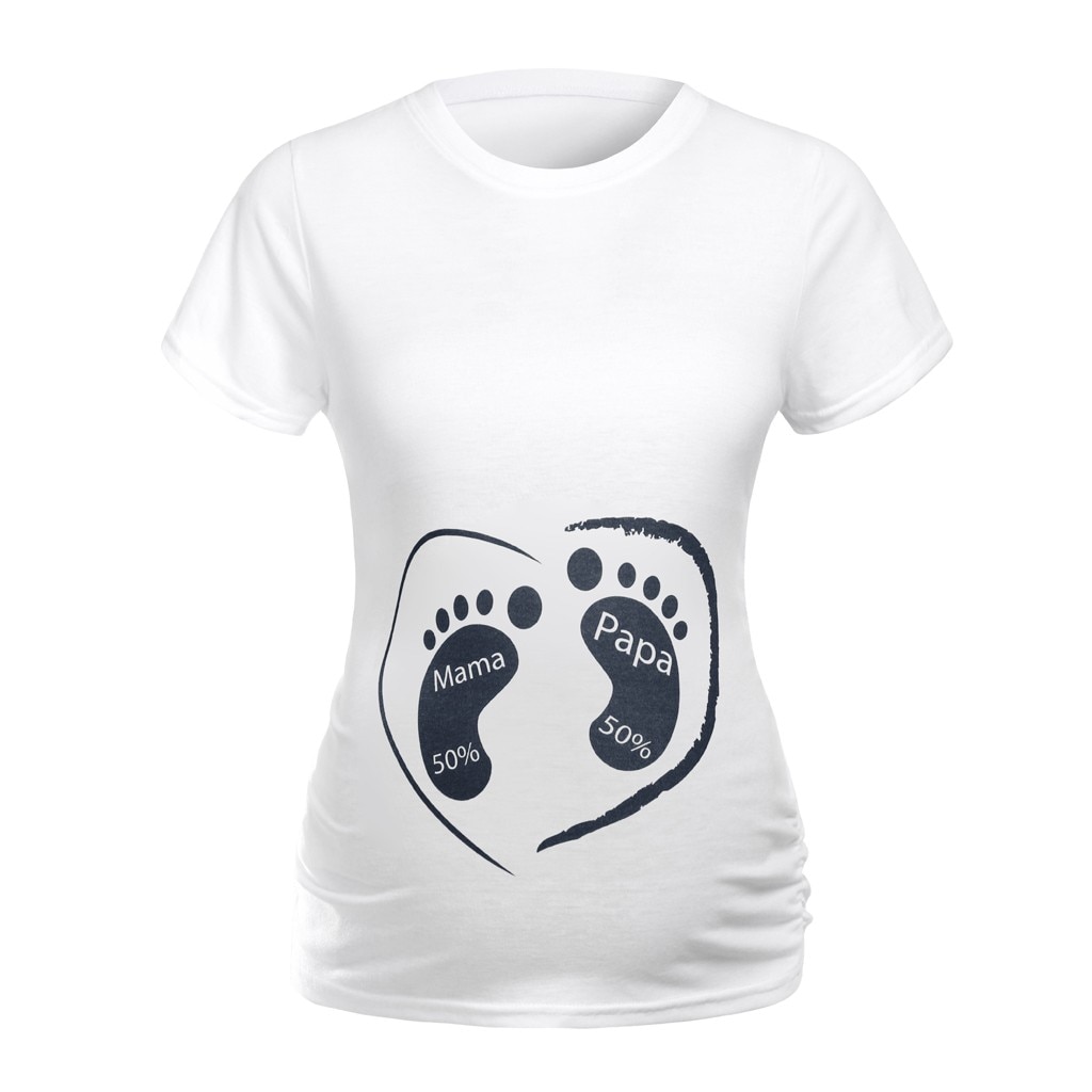 Cartoon 3D Print Zwangere Moederschap t shirts Vrouwen Casual Zwangerschap Kleding Voor Zwangere Vrouwen Gravida Katoen Vestidos