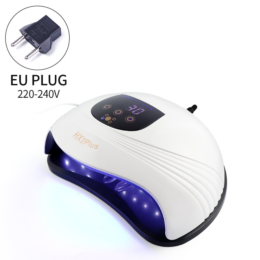 Warme und Kalte Luft Fan Nagel Trockner 120W 60 LED Lichter Gel Polnisch Schnelle Aushärtung UV Nagel Lampe Fan trocknen Heizung &Ampere; Kühlung Nagel Luft Trockner: EU Stecker (220-240V)