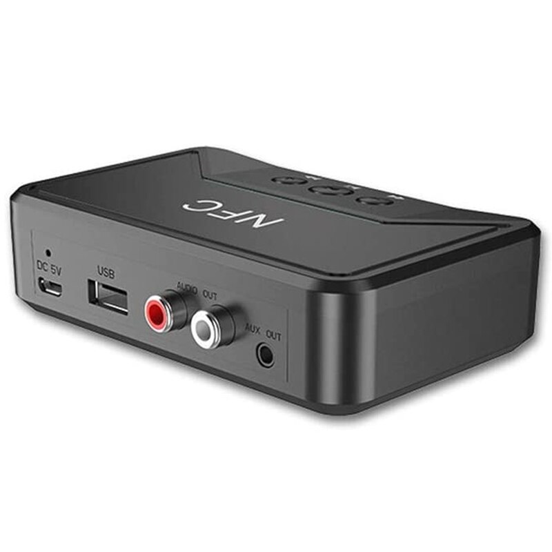 Bluetooth 5.0 modtager adapter nfc 3.5mm o aux trådløs udgang til forstærker højttaler
