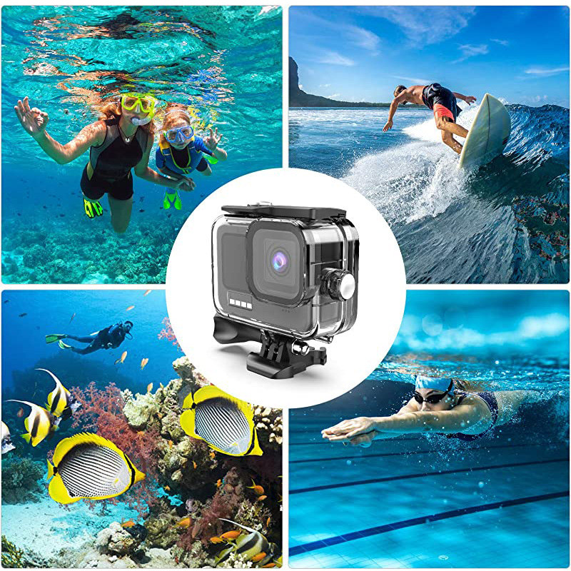 60M Waterproof Case For GoPro Hero 13 12 11 10 9 Underwater Diving Housing Cover for Go Pro Hero 9 10 11 12 13 Accessories