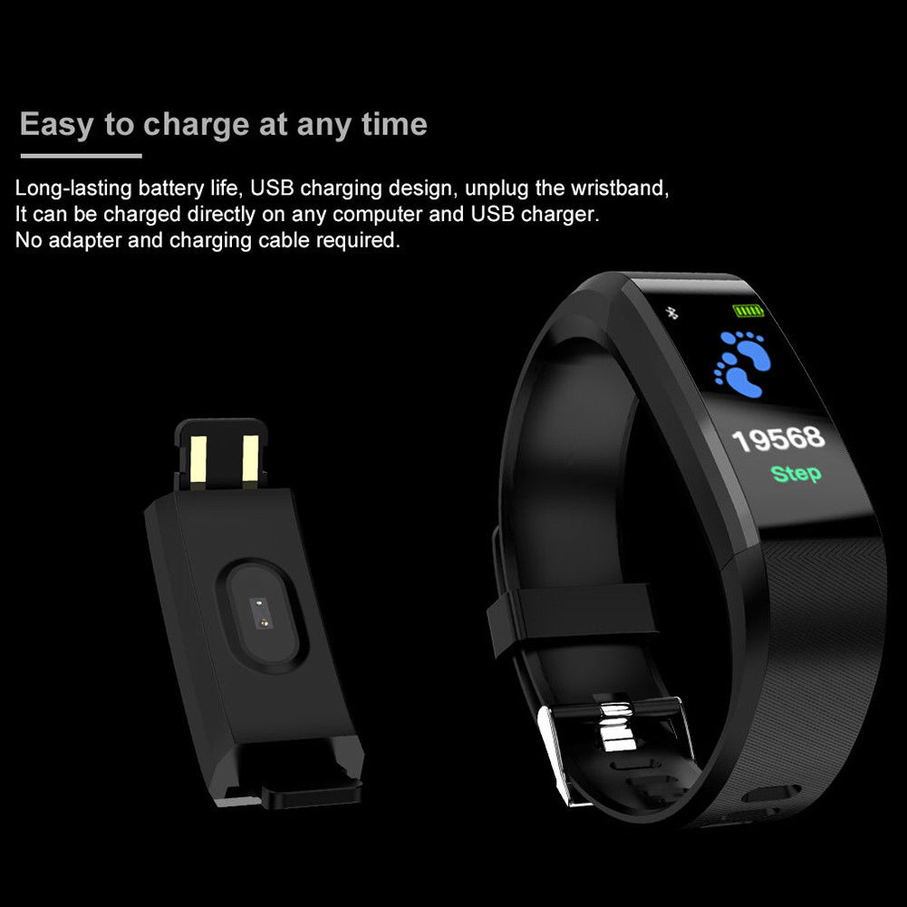 B1 Kleur Screen Smart Armband Sport Stappenteller Horloge Fitness Running Walking Tracker Hartslag Smart Band Bandjes