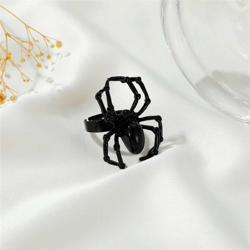 gotisch Punk Kreative Halloween Spinne Krake Kürbis Geist bilden Ringe Silber Farbe Party Halloween Schmuck: Spinne -1