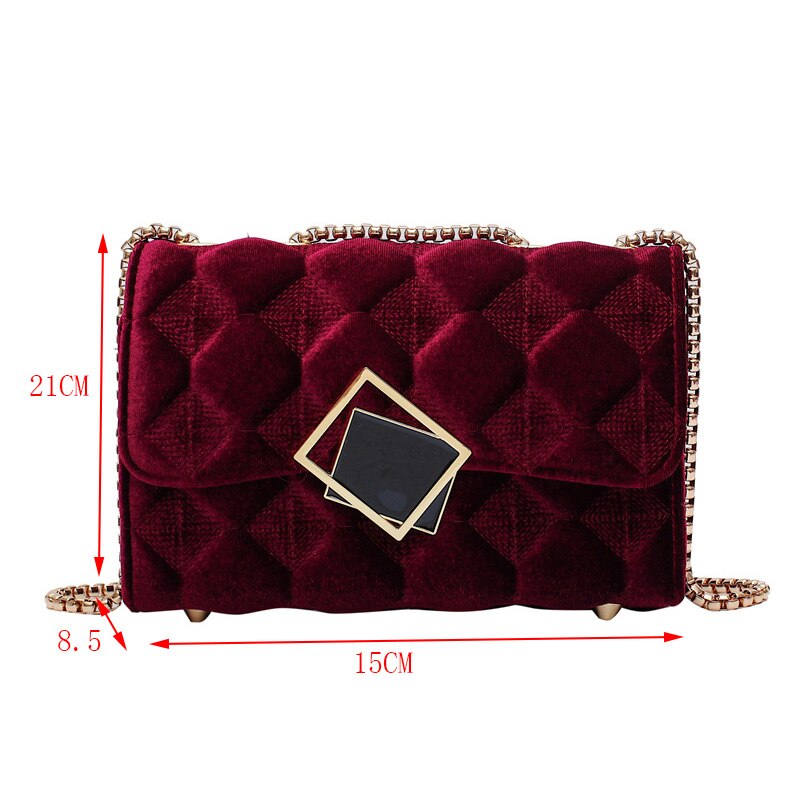 Plush Crossbody Bags For Women Small Handbags Chain Shoulder Messenger Bag Mini Purses Hand Bag