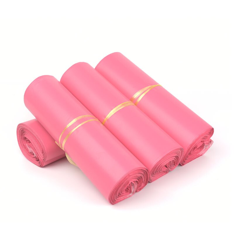 10Pcs Pink Poly Mailer Self Adhesive Post Mailing Envelope Glue Seal Postal Bag Express Bags Courier Storage Bags