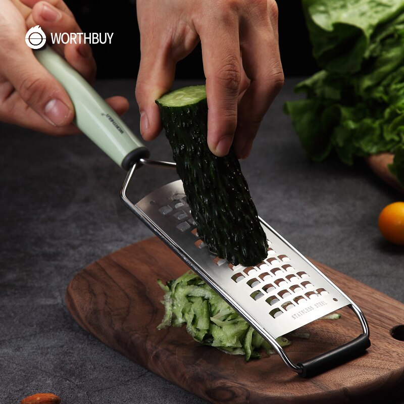 Worthbuy Handleiding Groente Rasp 304 Rvs Groentesnijder Met Plastic Handvat Wortel Aardappel Rasp Keuken Gadgets