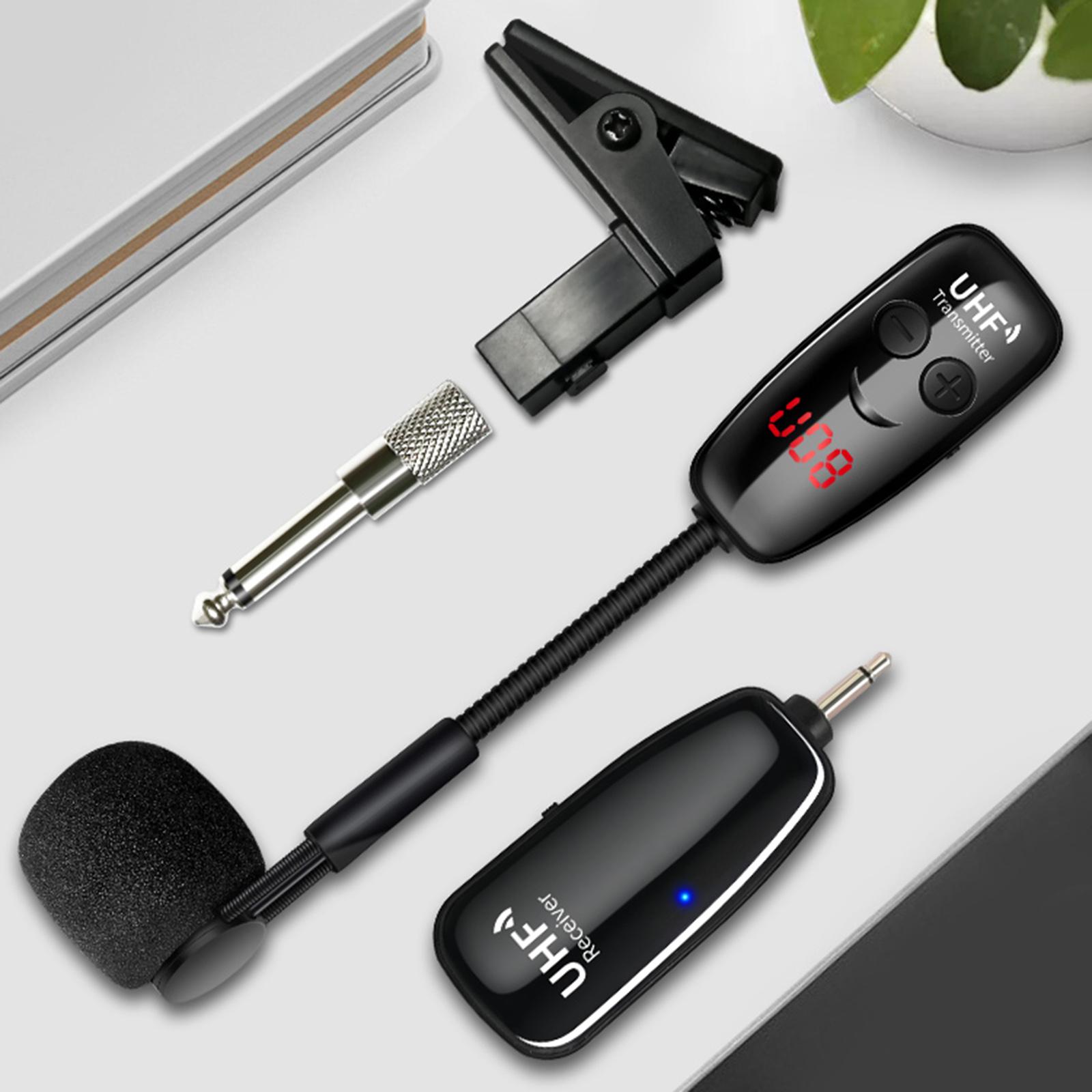 Uhf Draadloze Instrumenten Saxofoon Microfoon Draadloze Ontvanger Zender 50M Bereik Plug En Spelen Geweldig Voor Speaker Muzikale