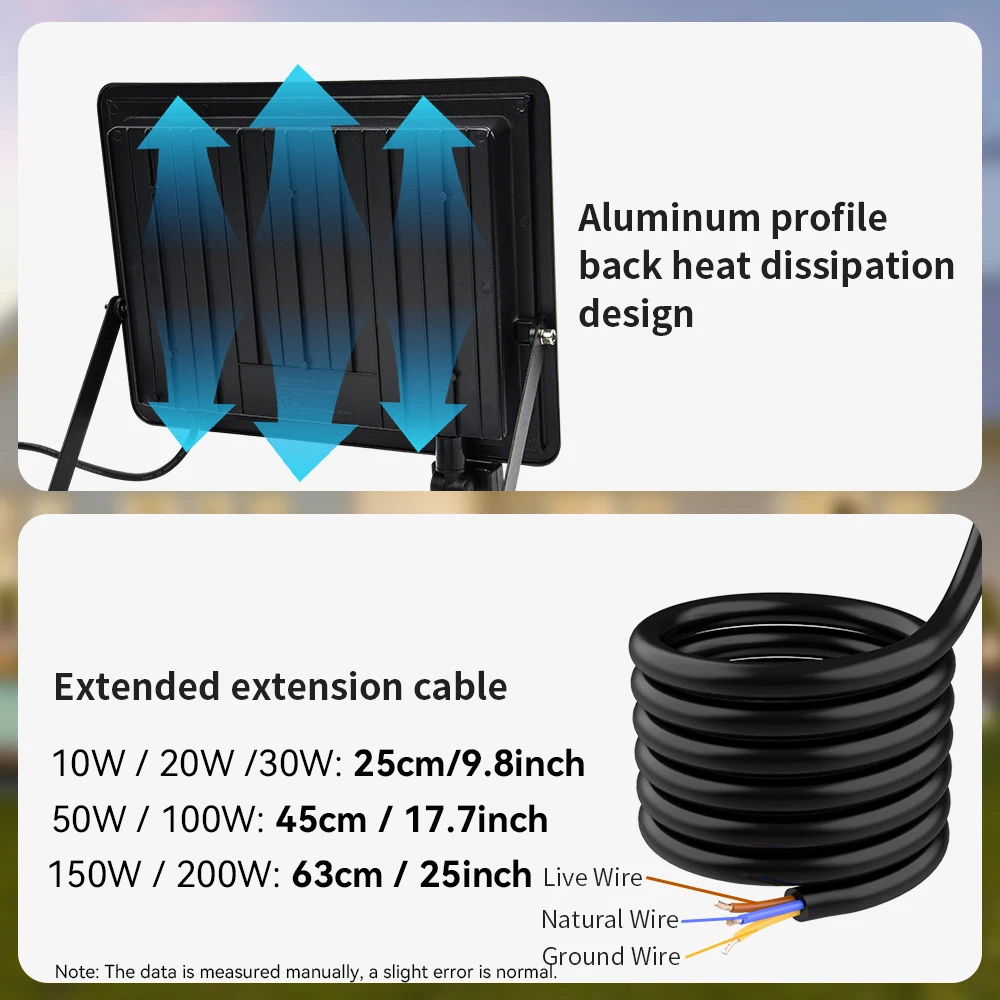 LED Floodlight PIR Motion Sensor White/Warm White IP66 AC220V Exterior Projector Spotlight SMD2835 Outdoor Lighting Floor Lamp