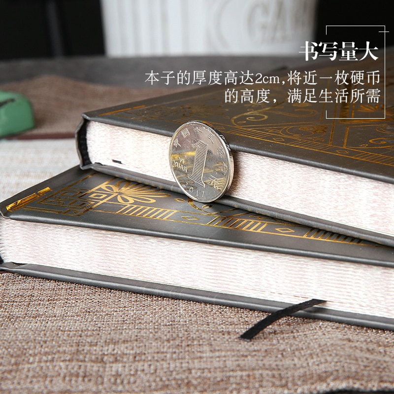 Fromthenon Foil Gold Hardcover Notebook And Journal Vintage European Line Paper Planner School Stationery Supplies