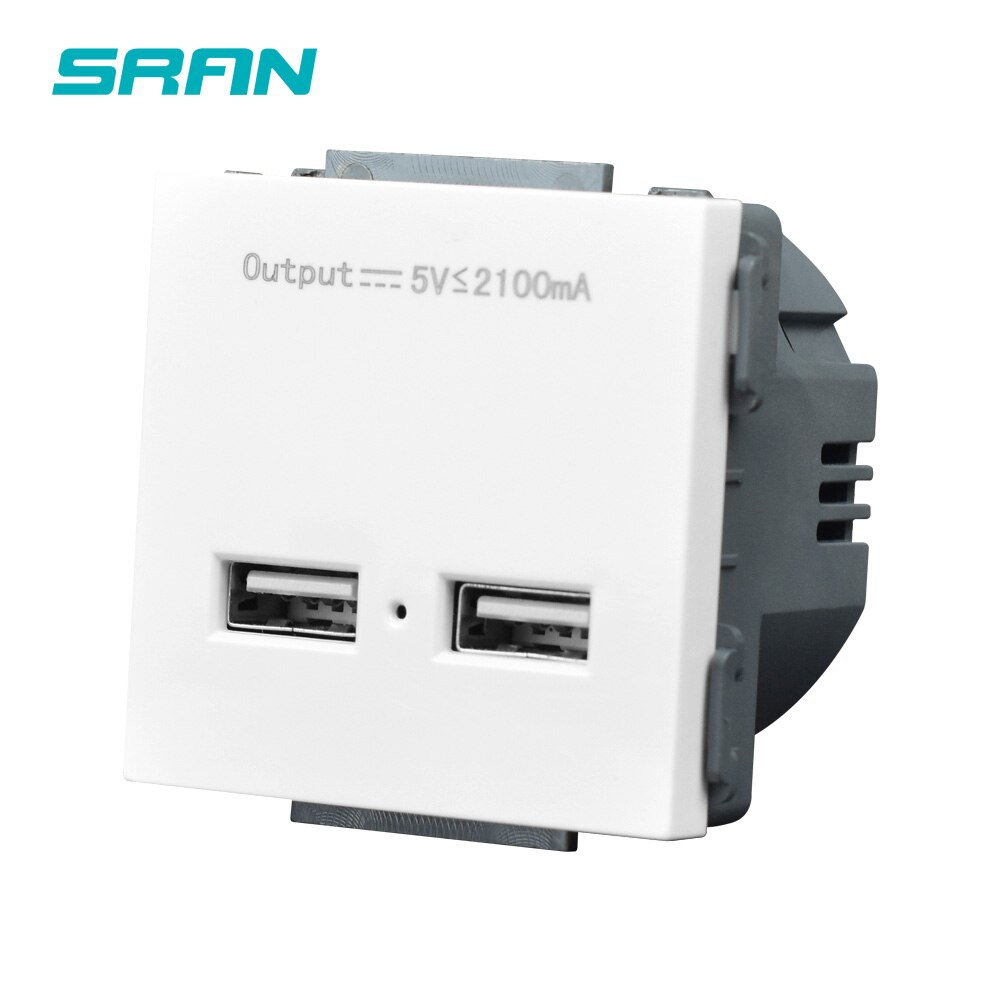 Sran 52*52 2 usb stikkontakt 5 v 2.1a vægkontakt s... – Grandado