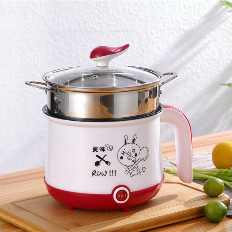 Electric Mini Rice Cooker 1.8L Non-stick Cooking Machine Single/Double Layer Portable Multifunction Electric Rice Cooker ZM1031