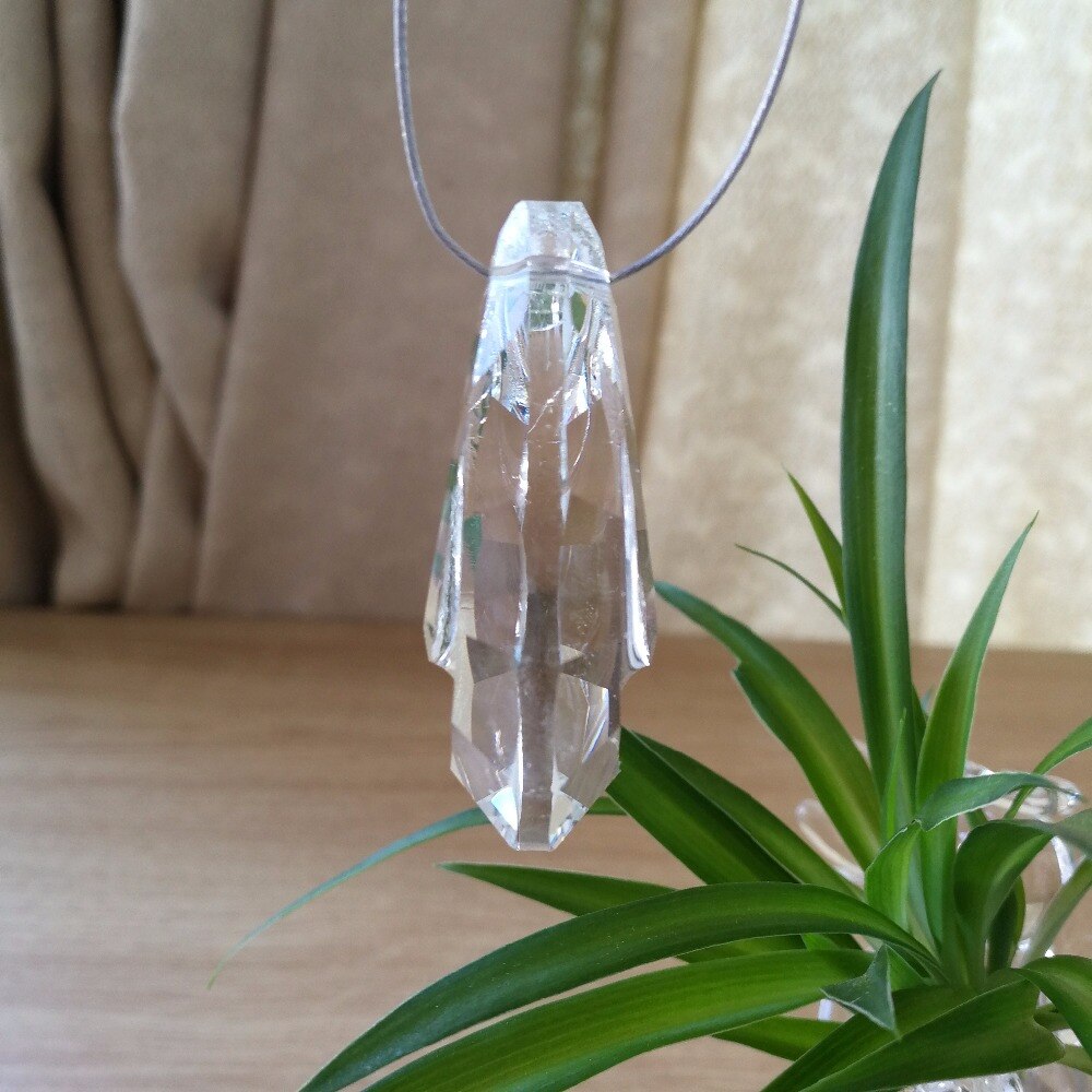 76mm 6 stuks Clear Crystal Prism Suncatcher Voor Kroonluchter Glazen Kroonluchter Crystal Onderdelen Lamp Onderdelen Woondecoratie Kristallen