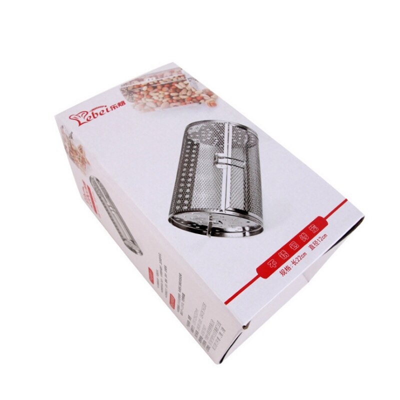 Stainless steel BBQ Grill Oven Rotated Roaster Drum Peanut Coffee Bean Basket Kitchen Dining For Home