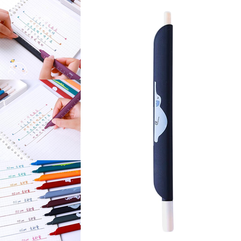 Lovely Animals Print Gel Ink Pen 0.5 mm Extra-Fine Ballpoint Pen for Office: Style J
