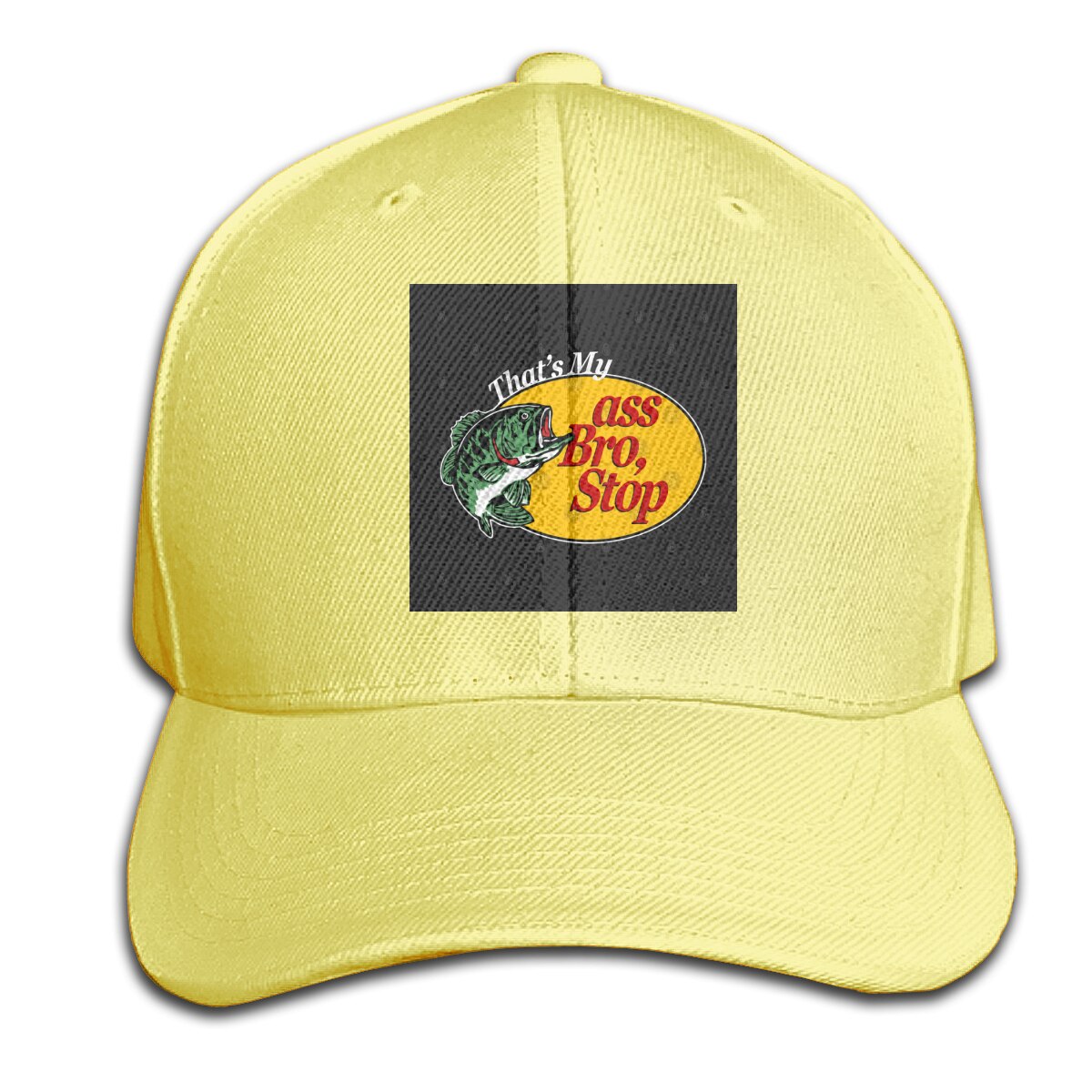 Dat Is Mijn Kont Bro Stop-Vissen Customiz Interessante Dj Humor Pure Comfortabele Interessante Cap Hoed: Yellow
