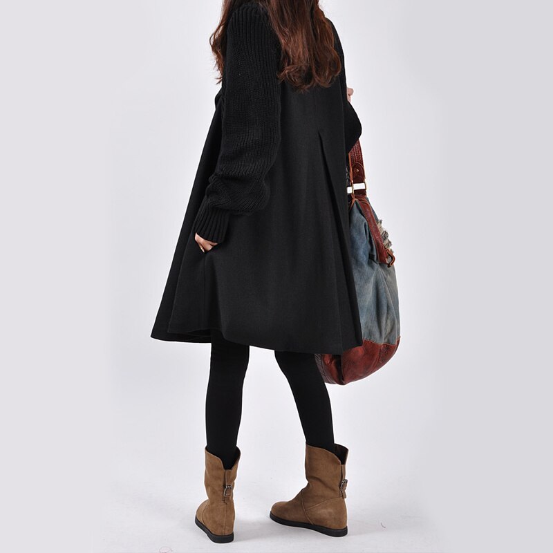Blouson de grossesse pour femme | Long vêtement de maternité, vêtement en tricot ample et de grande taille, automne-hiver