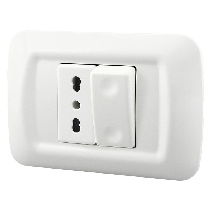 Italian standard 1Way Switched socket 118 PC panel Italian outlet 16A three-hole